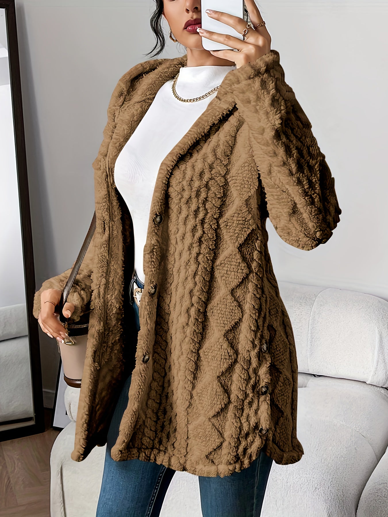 Kylie | Soft knit button coat