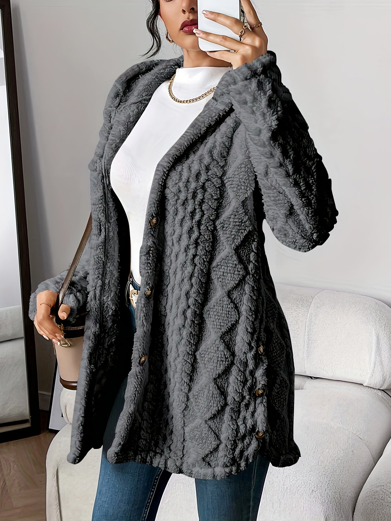 Kylie | Soft knit button coat