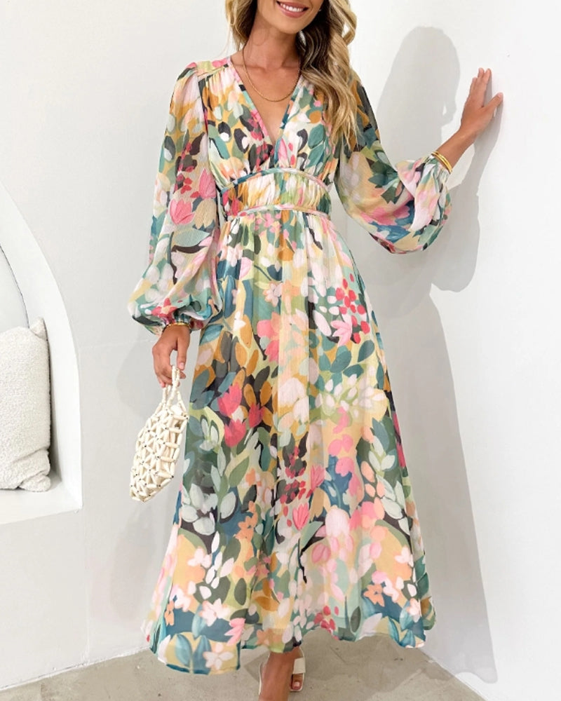 Elvira | Lang kjole i boho-stil