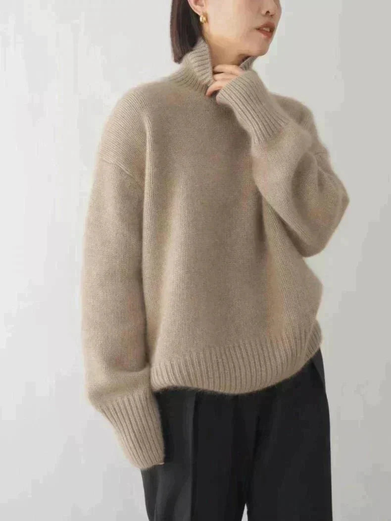 ISABELLA - ELEGANT HIGH COLLAR CASHMERE SWEATER