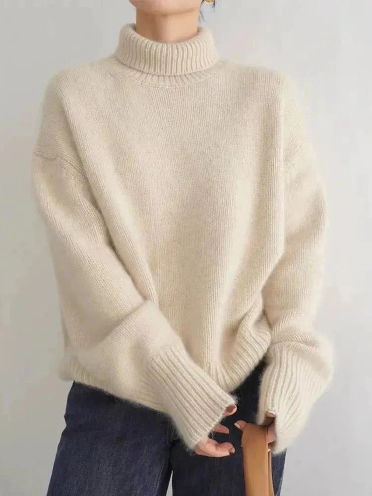 ISABELLA - ELEGANT HIGH COLLAR CASHMERE SWEATER
