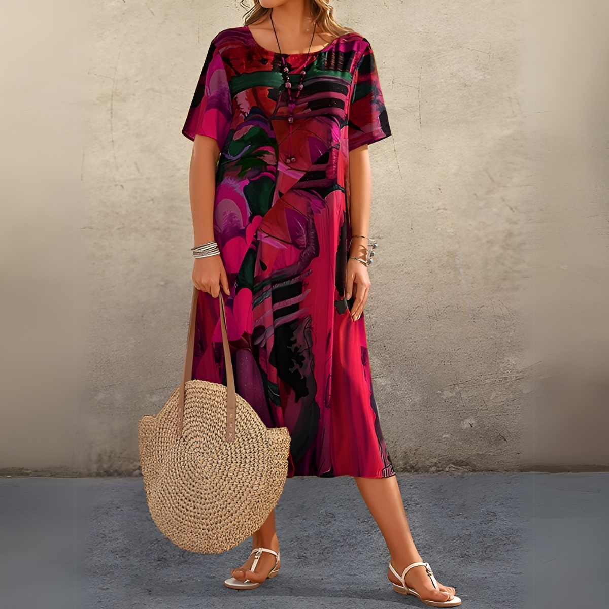 Annelise | Elegant and flowing floral dress