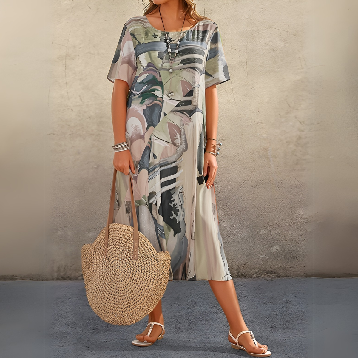 Annelise | Elegant and flowing floral dress