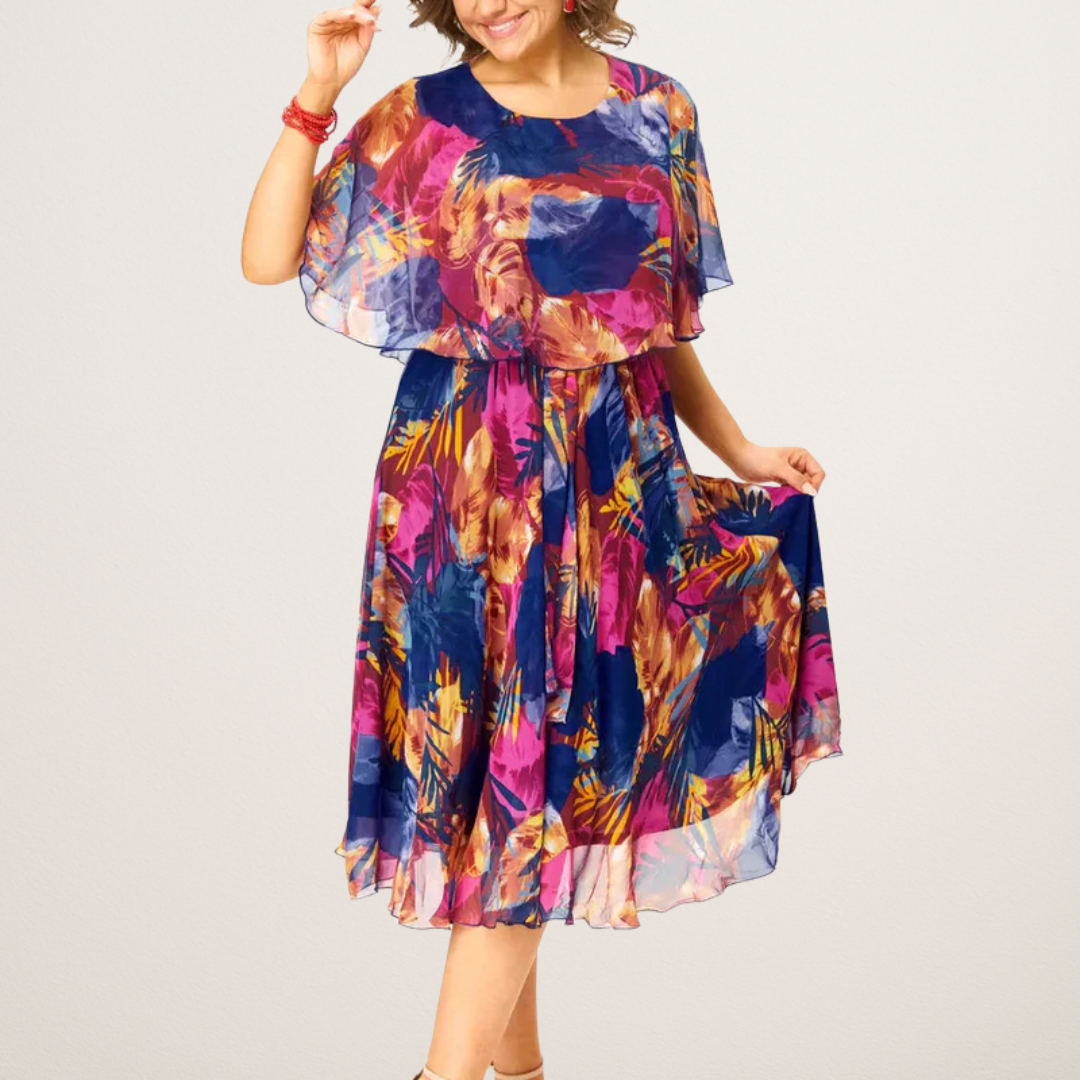 Sophia | Plus size chiffon dress, comfortable and airy, perfect for summer