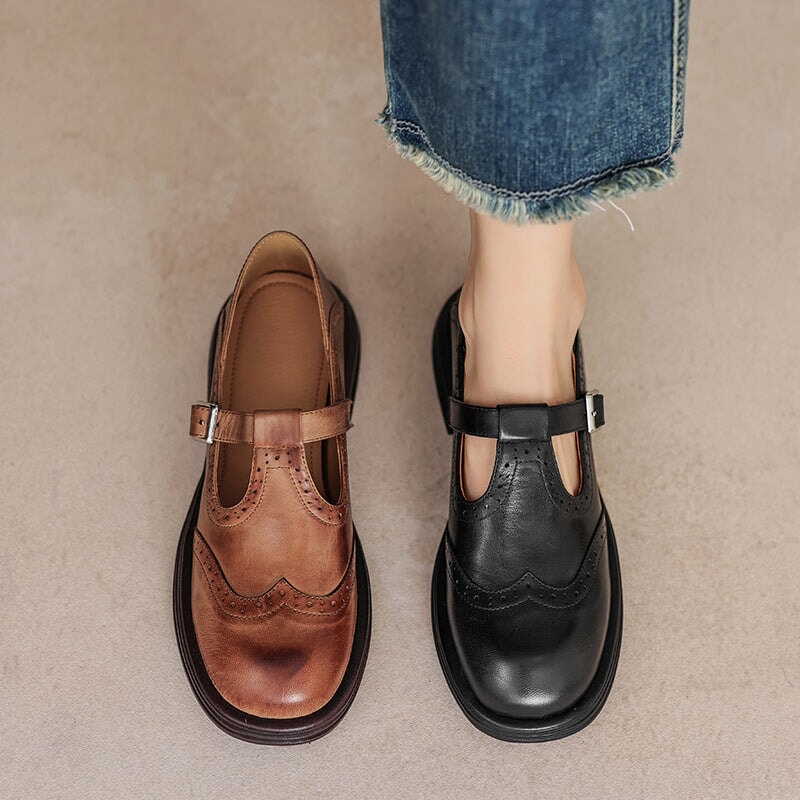 Lana | Elegant Leather Mary Janes