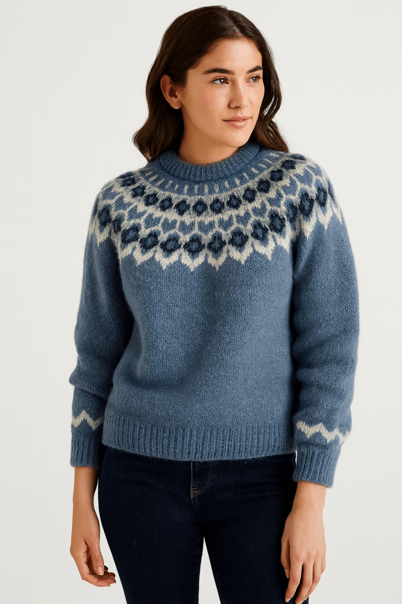 SOPHIE | ELEGANT JACQUARD KNIT SWEATER