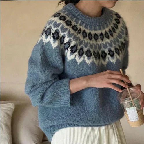 SOPHIE | ELEGANT JACQUARD KNIT SWEATER