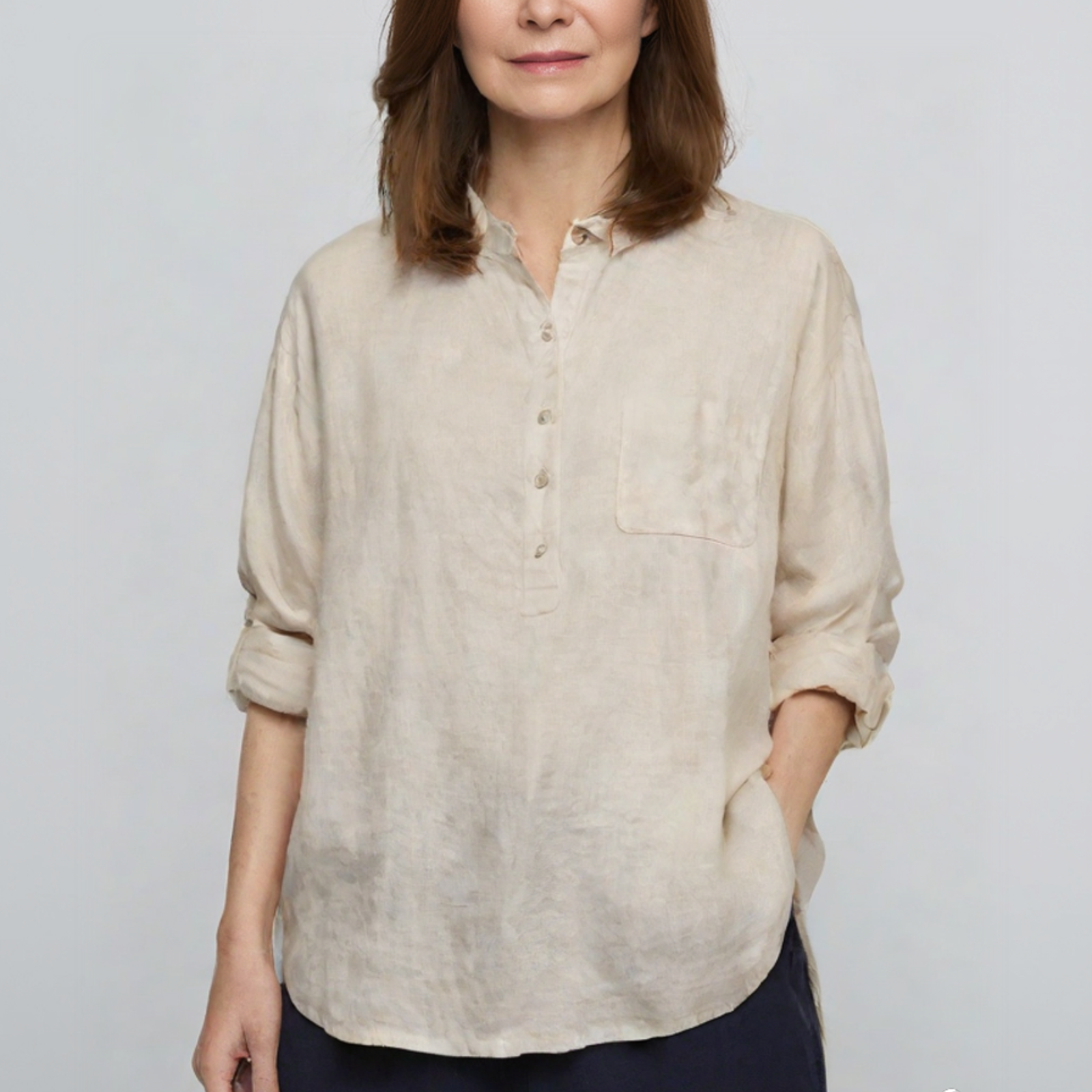 Marigold | Luxury shirt with chest pocket
