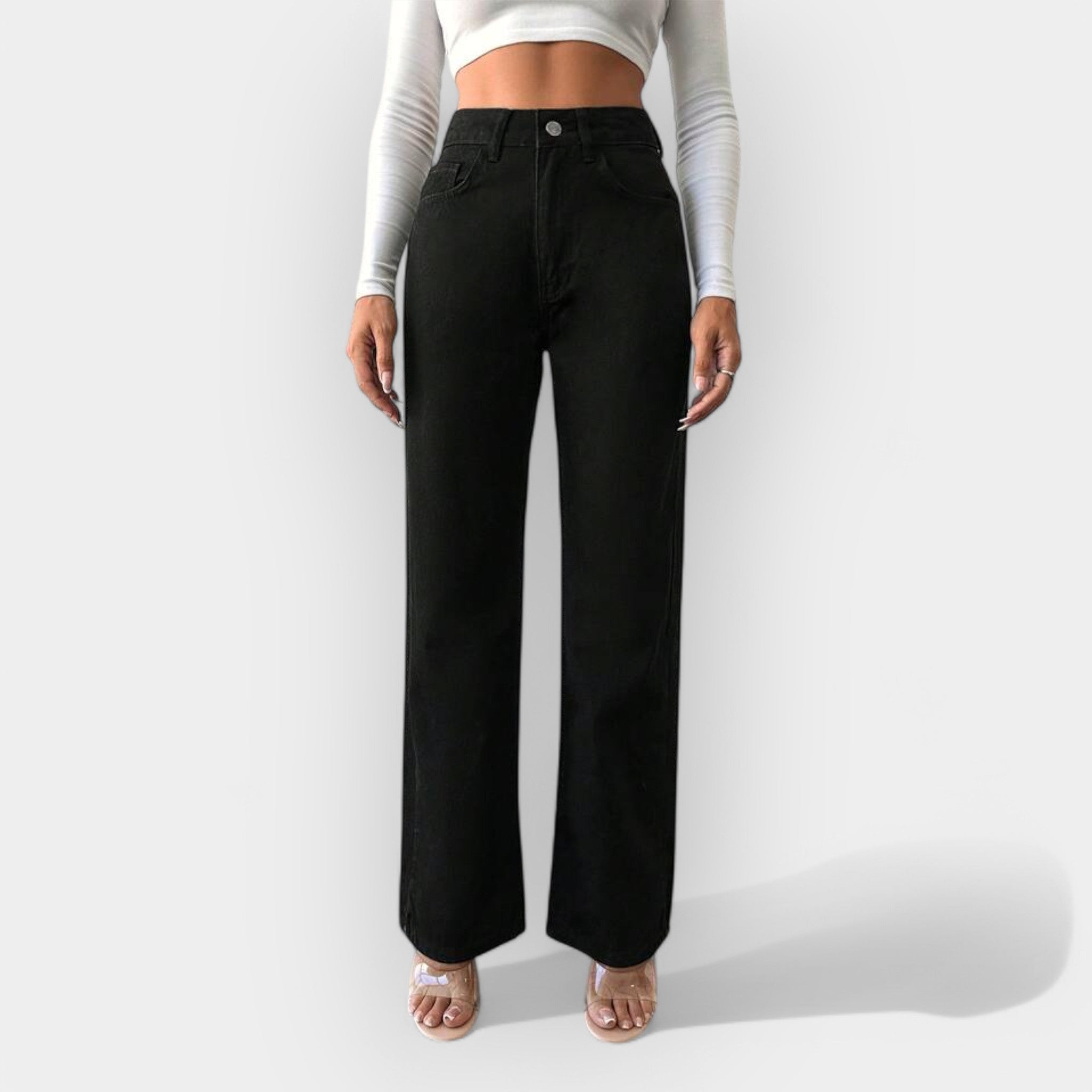 Wide Leg High-Waisted Jeans