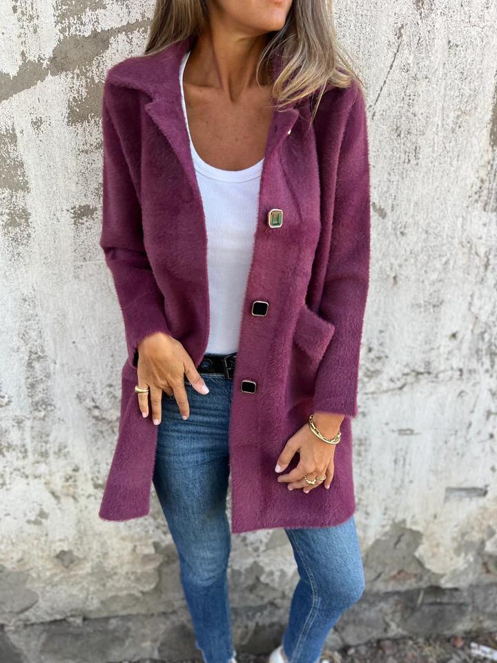 Morgan | Casual thick lapel coat