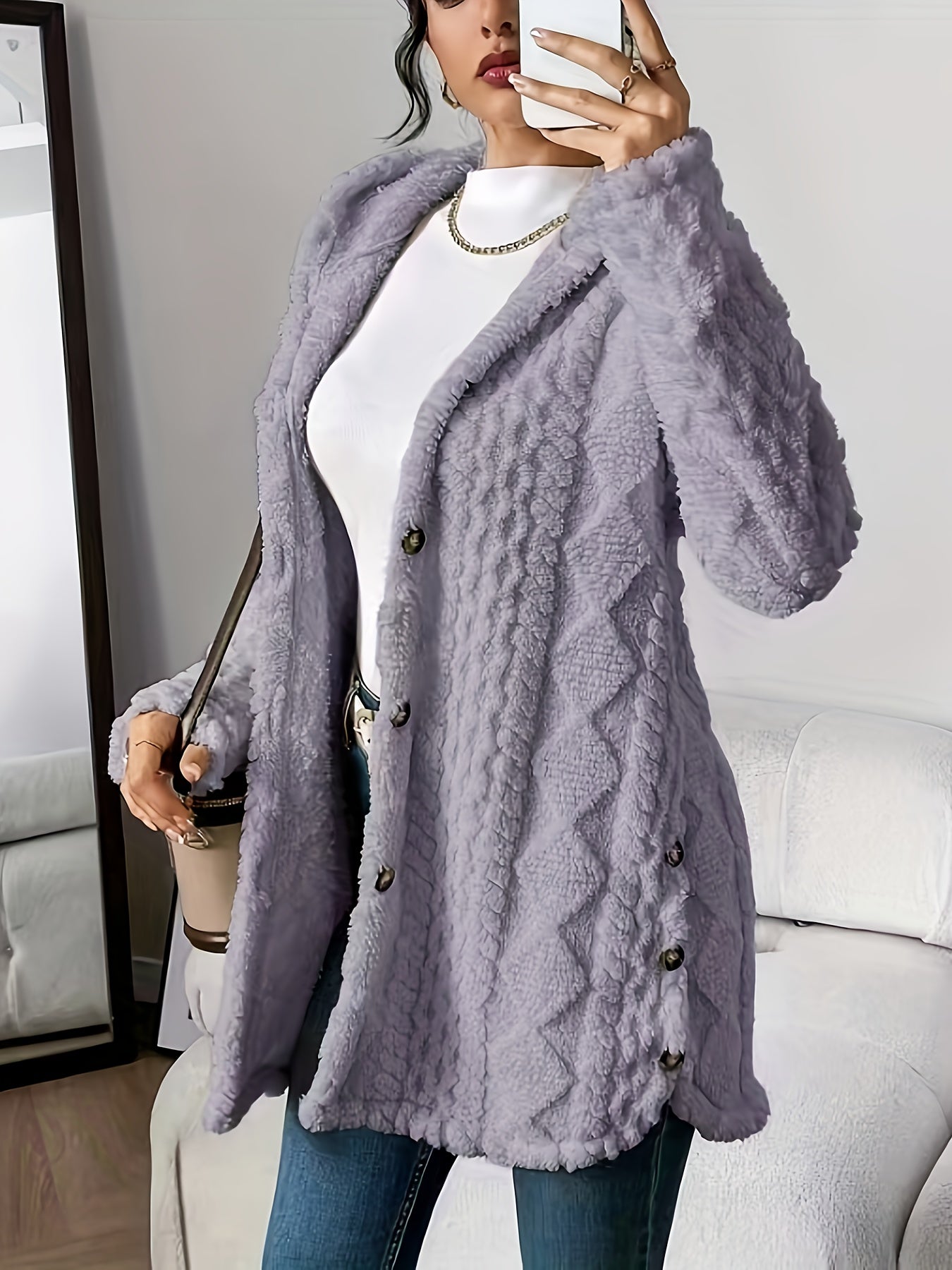 Kylie | Soft knit button coat
