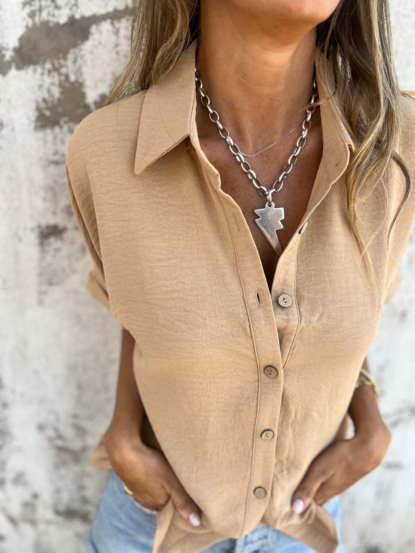 Ramona | Women’s blouse in solid color, relaxed and loose fit