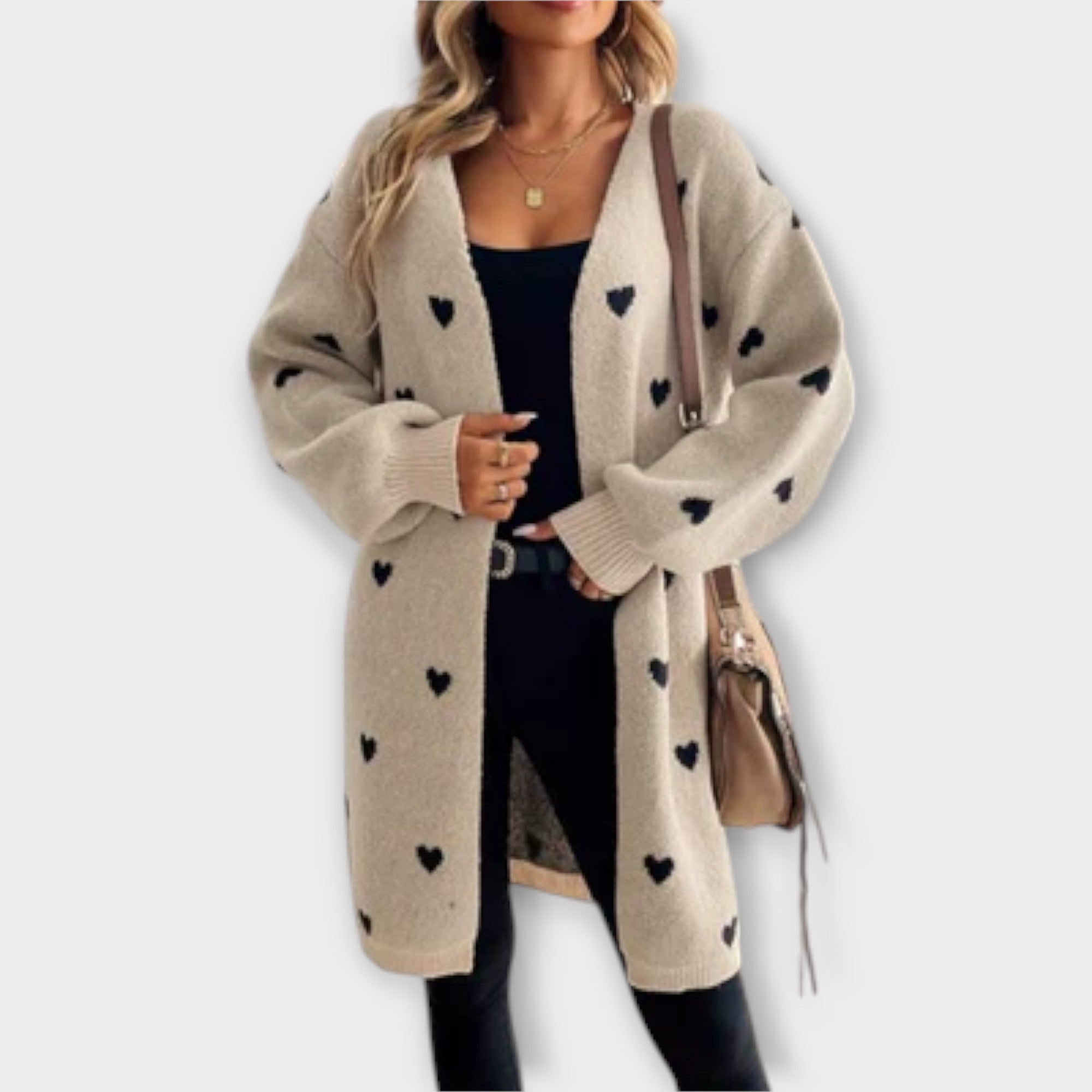 Joanna | Cardigan with Heart Pattern