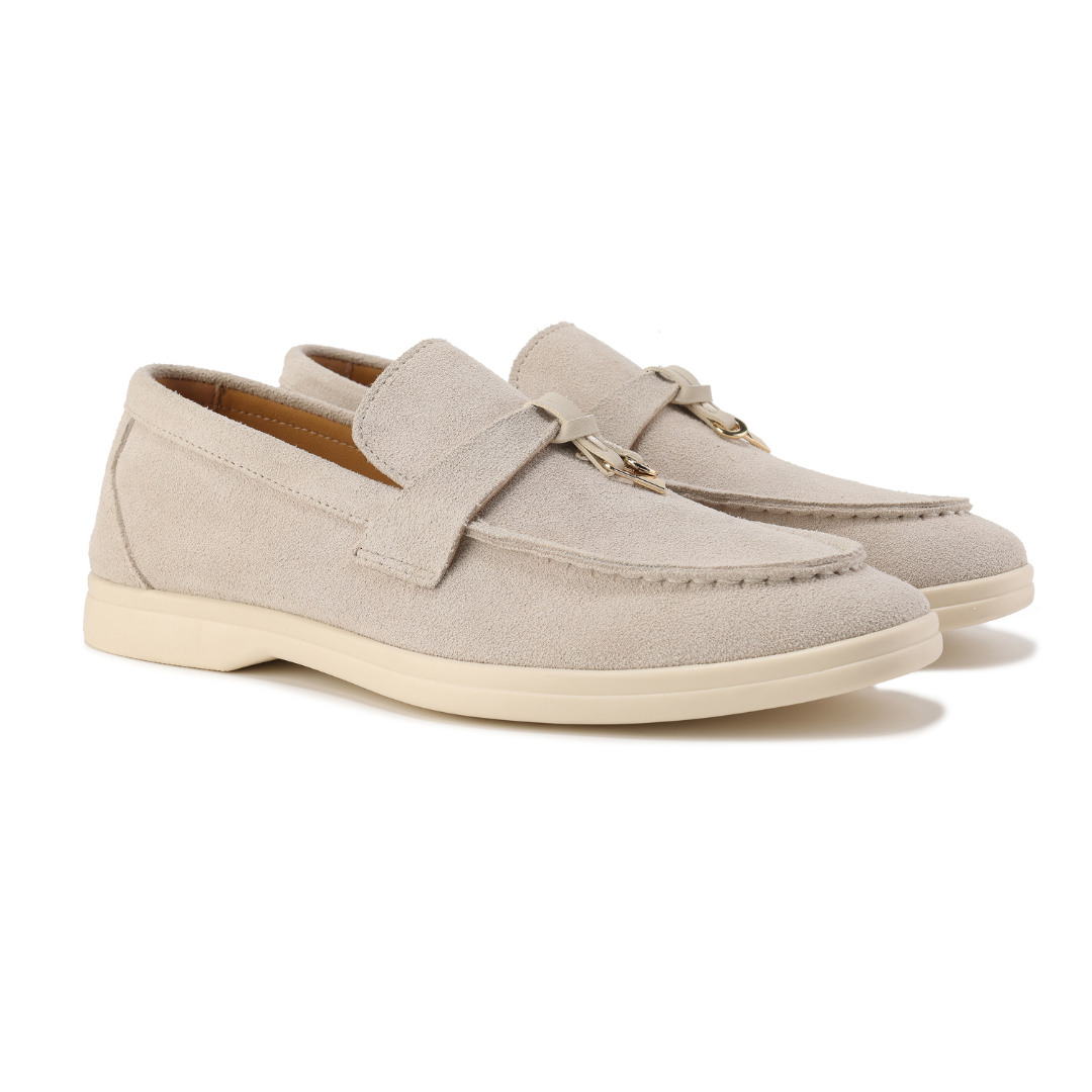 Klassiske loafers i ruskind