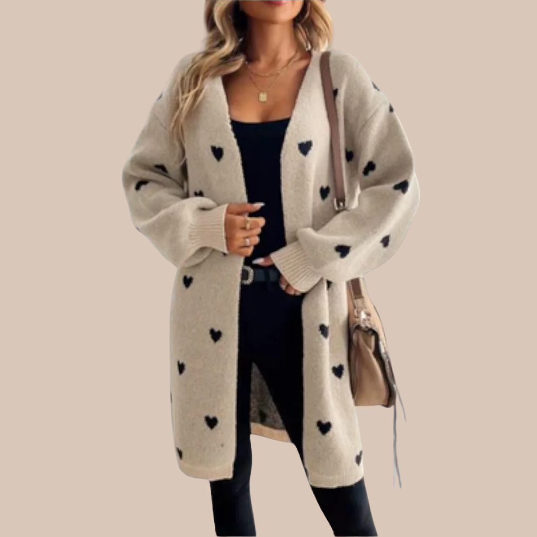 Joanna | Cardigan with Heart Pattern