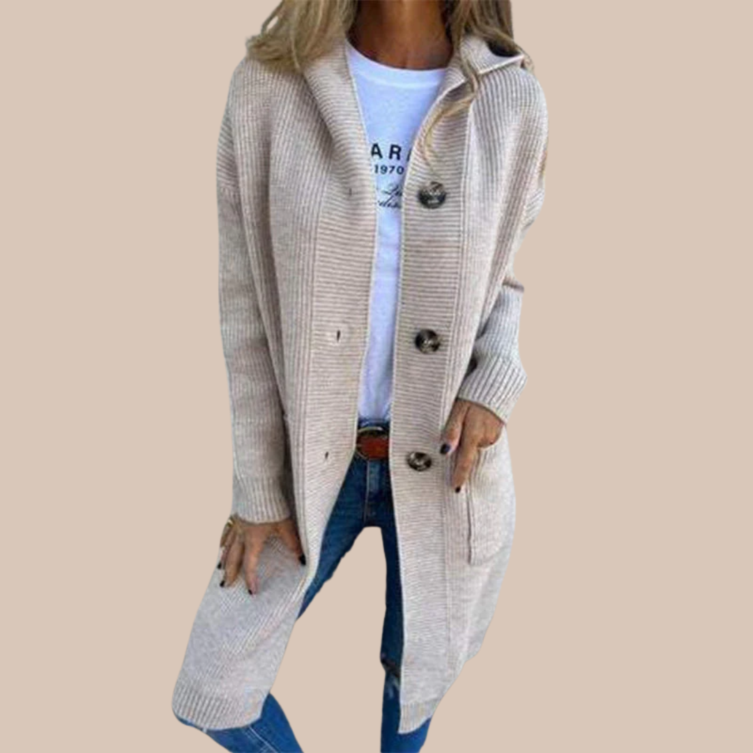 Lucy | Long Coat with Buttons