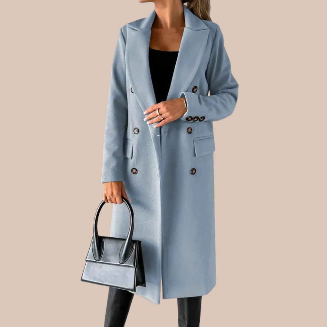 Lily | Elegant Long Coat with Buttons