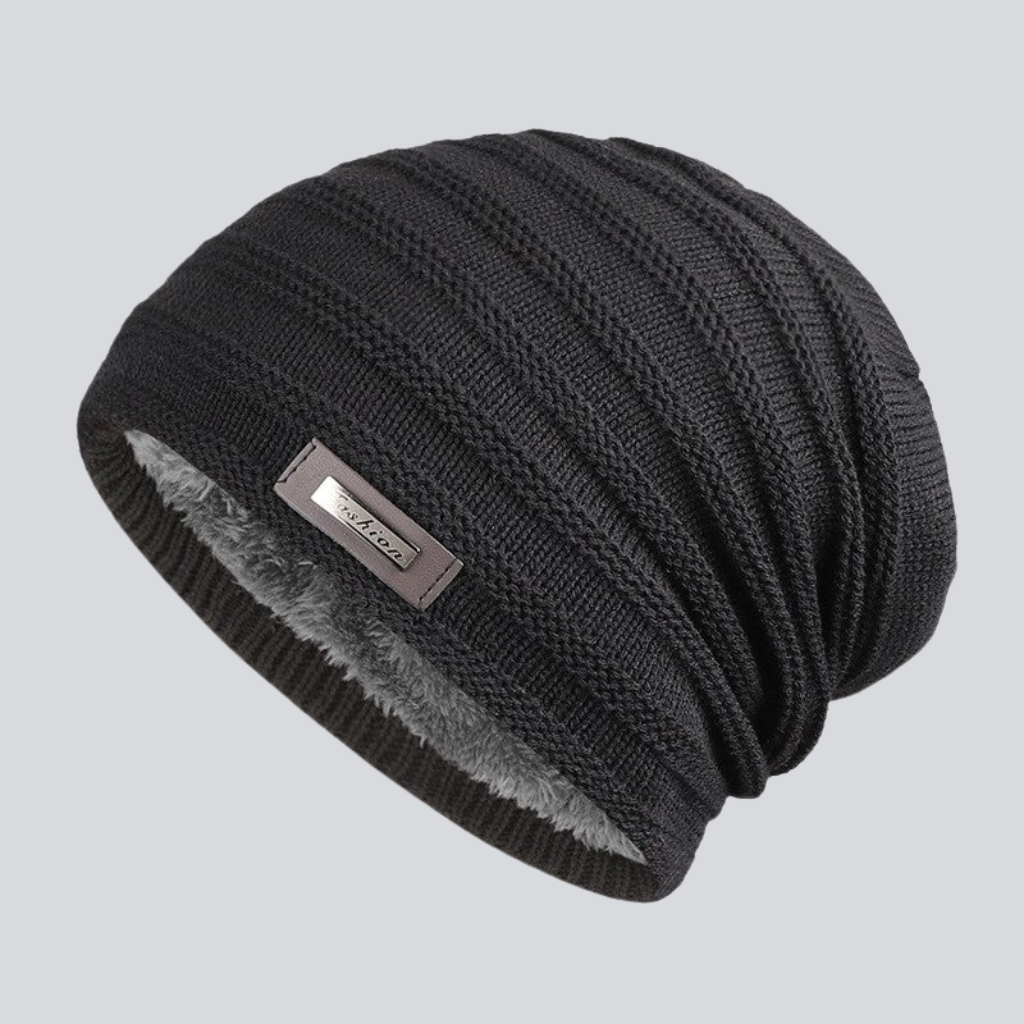 William | Modern knit beanie (Black)