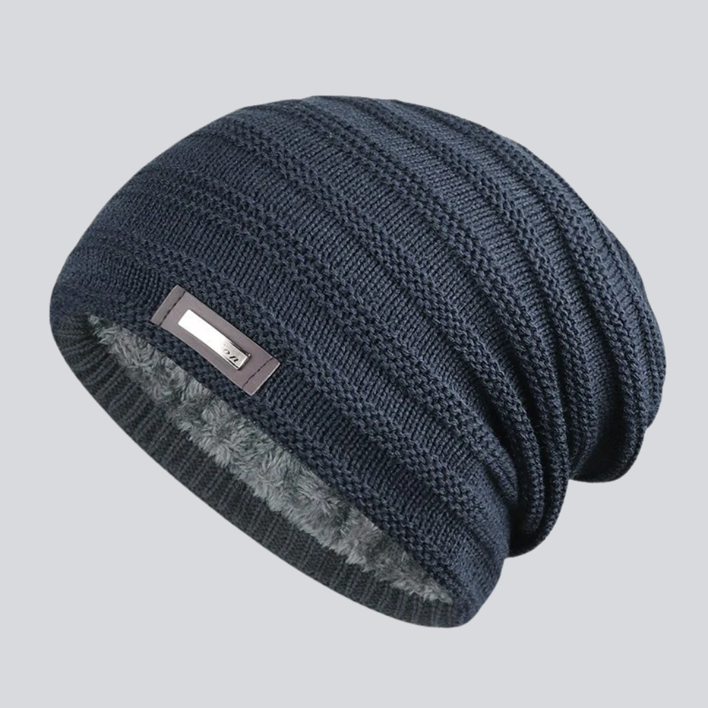 Craig | Modern knit beanie (Navy Blue)
