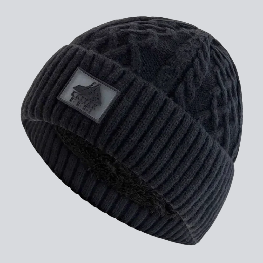 Phil | Alpine knit beanie (Black)
