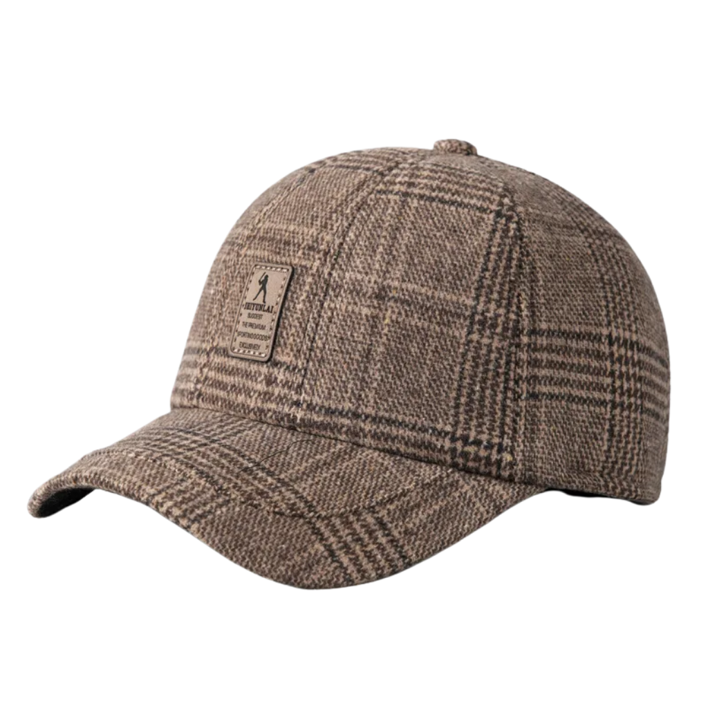 Diego | Wool heritage plaid cap (Khaki)