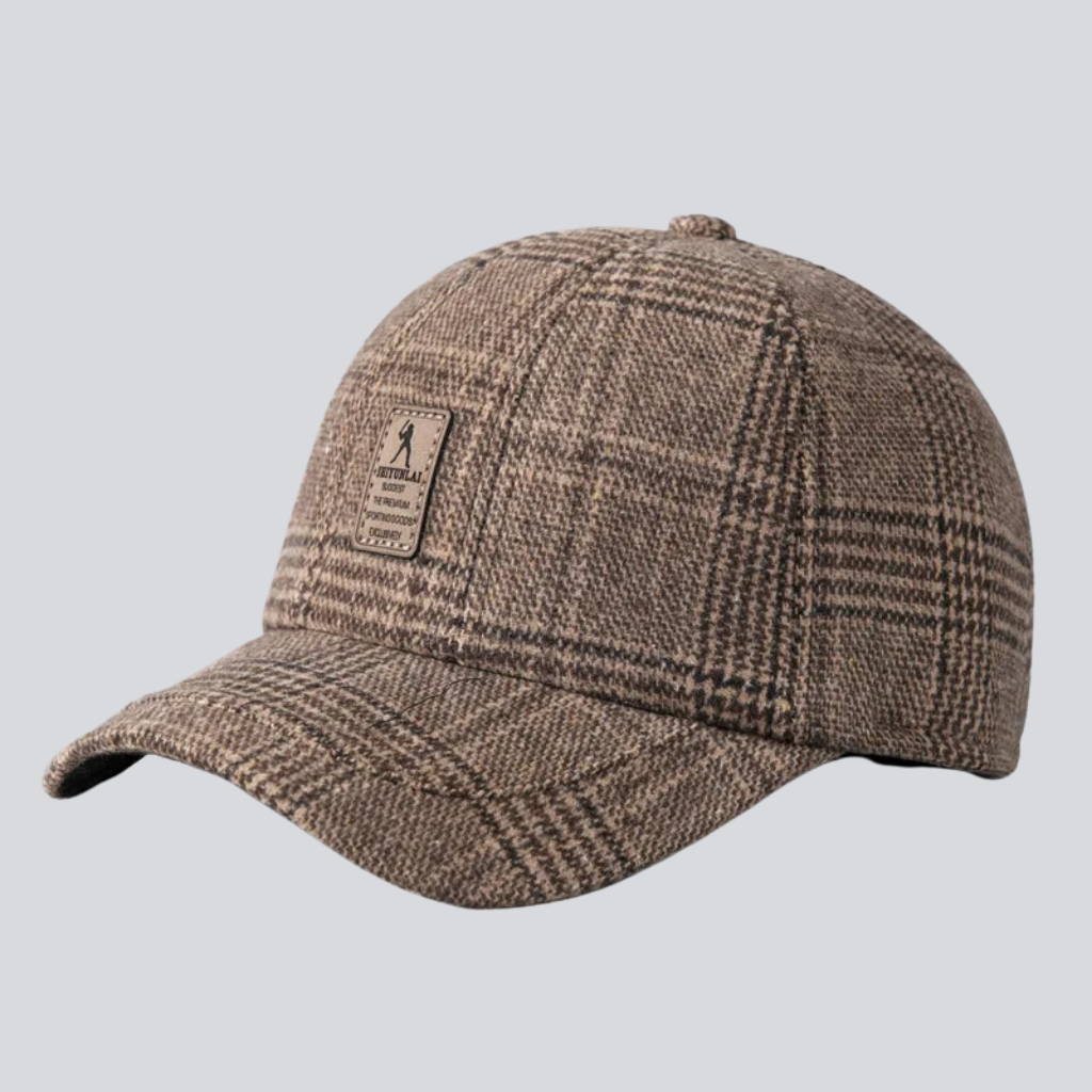 Diego | Wool heritage plaid cap (Khaki)