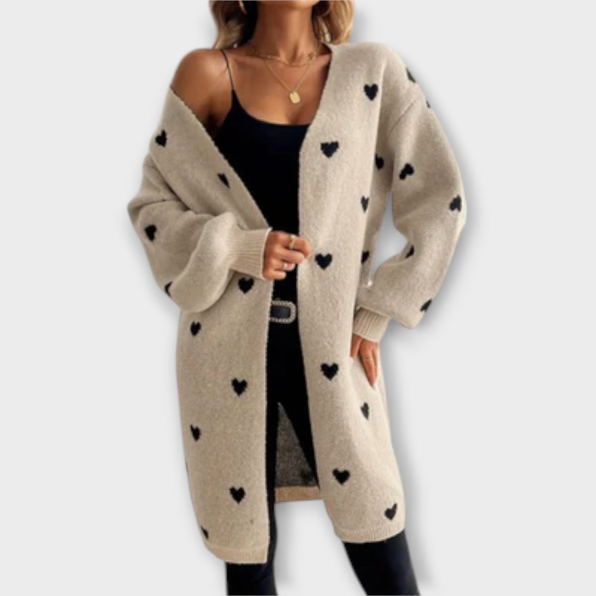 Joanna | Cardigan with Heart Pattern
