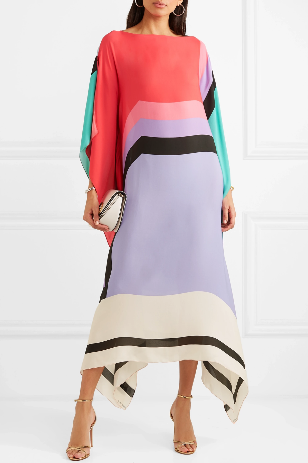 Iria | Elegant kaftan med geometrisk print