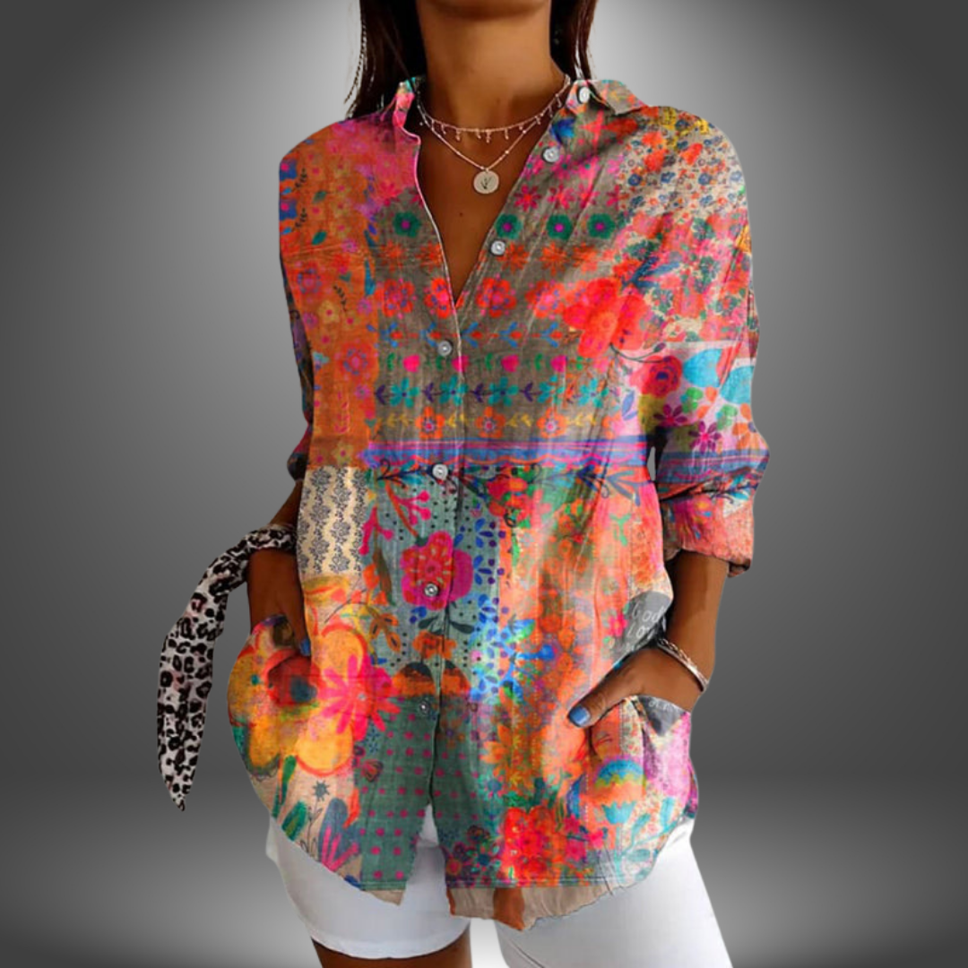 Kaja | Premium-bluse med blomsterprint