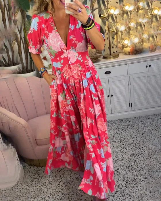 Clara | Luxury floral spring dress
