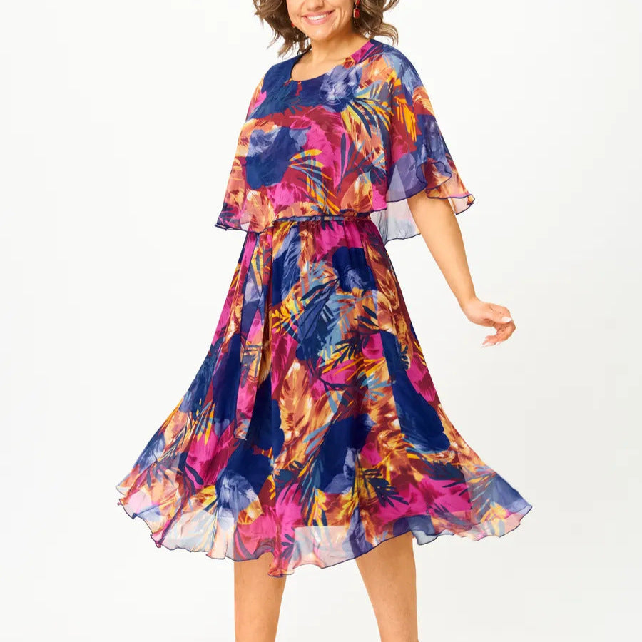 Sophia | Plus size chiffon dress, comfortable and airy, perfect for summer
