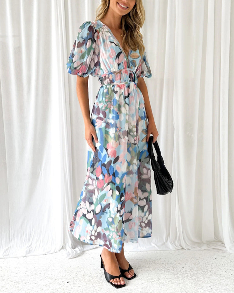 Elvira | Lang kjole i boho-stil