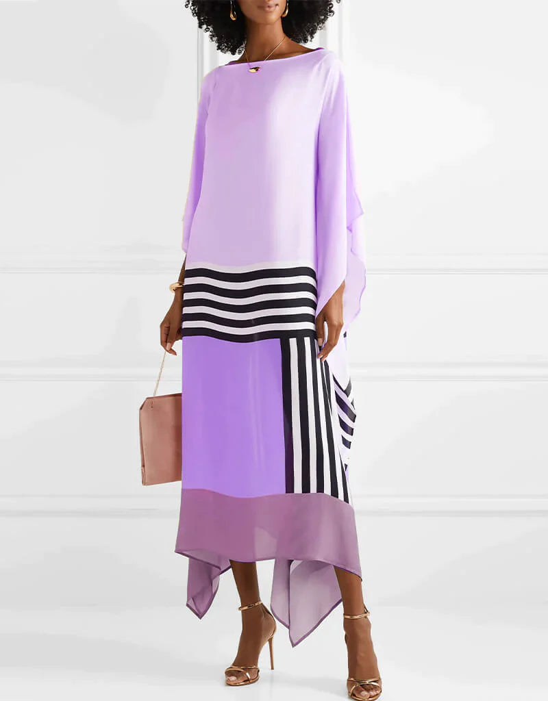 Iria | Elegant kaftan med geometrisk print
