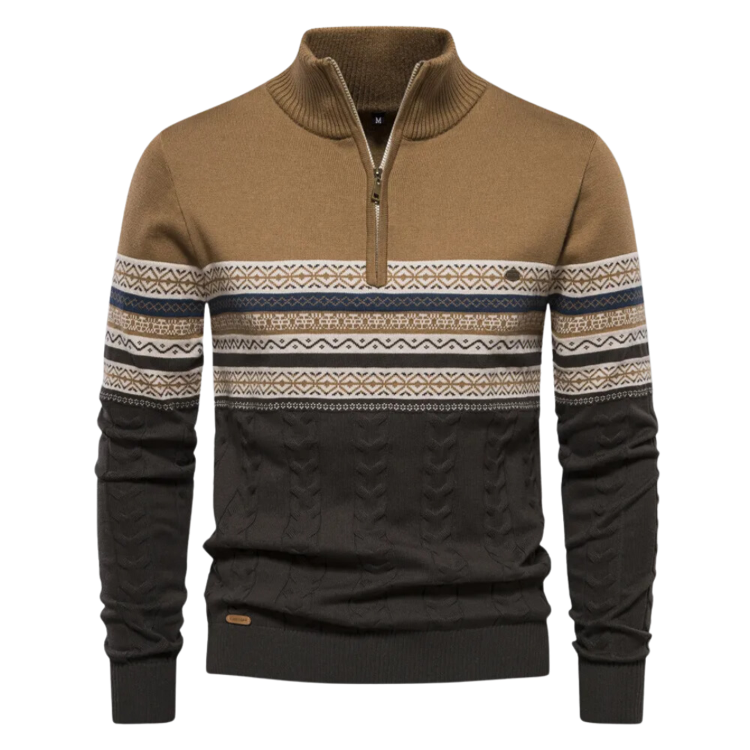 Half zip (met patroon)