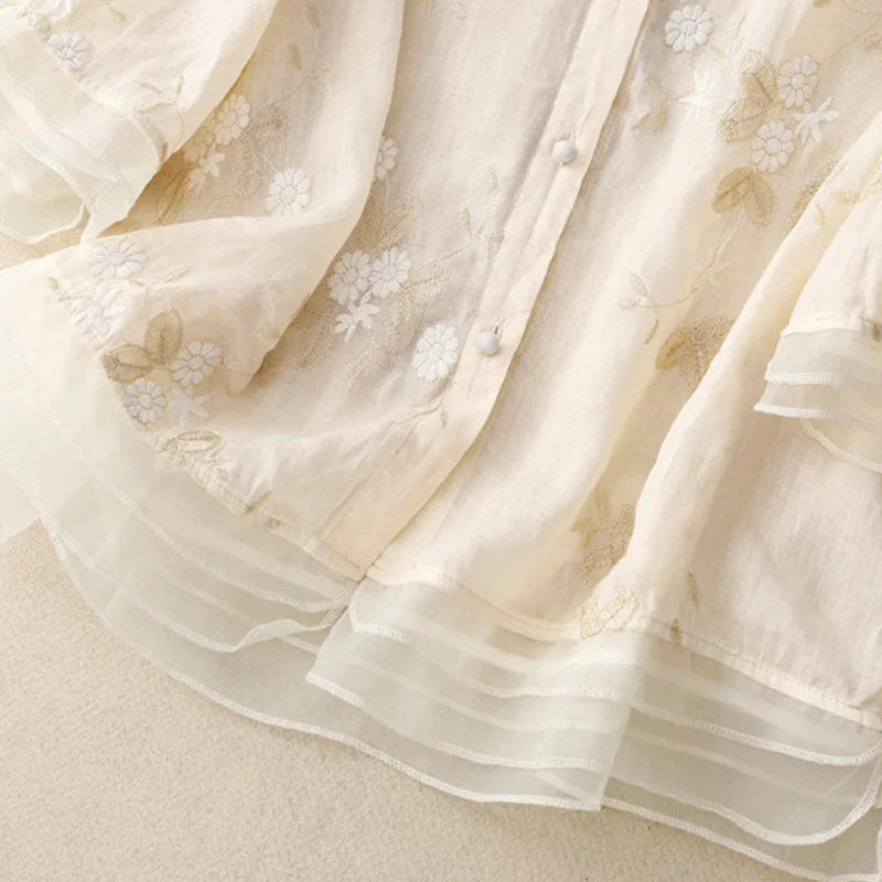 Imogen | Luxurious embroidered blouse