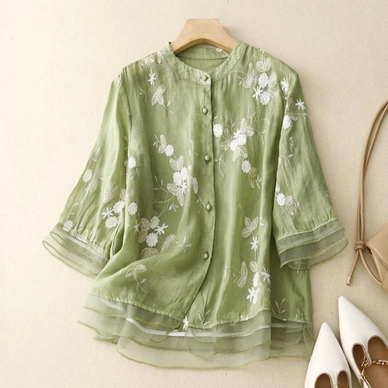 Imogen | Luxurious embroidered blouse