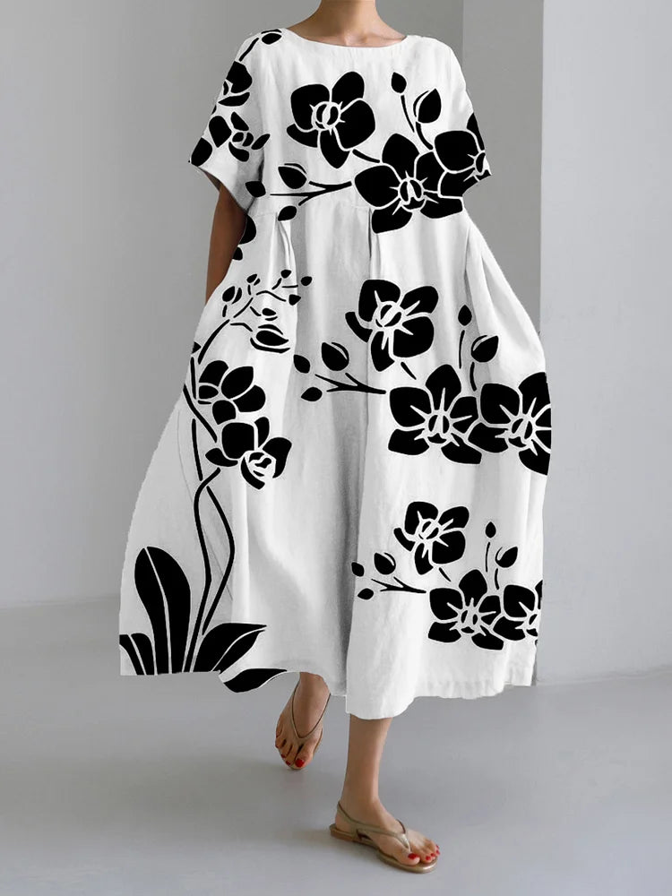 Olga | Elegant blomsterkjole til enhver lejlighed med stil og svævende komfort