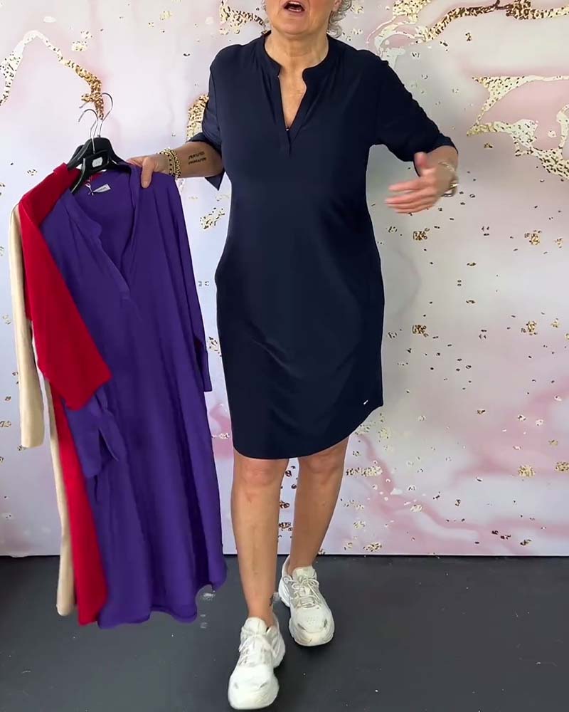 Helle | Elegant kjole med V-hals
