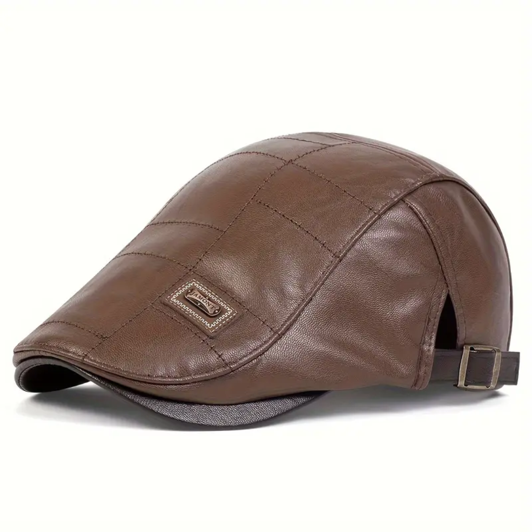 Thomas | Heritage Leather Flat Cap