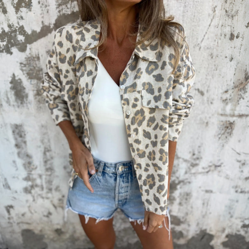 Lydia | Shirt with long sleeves and vintage print