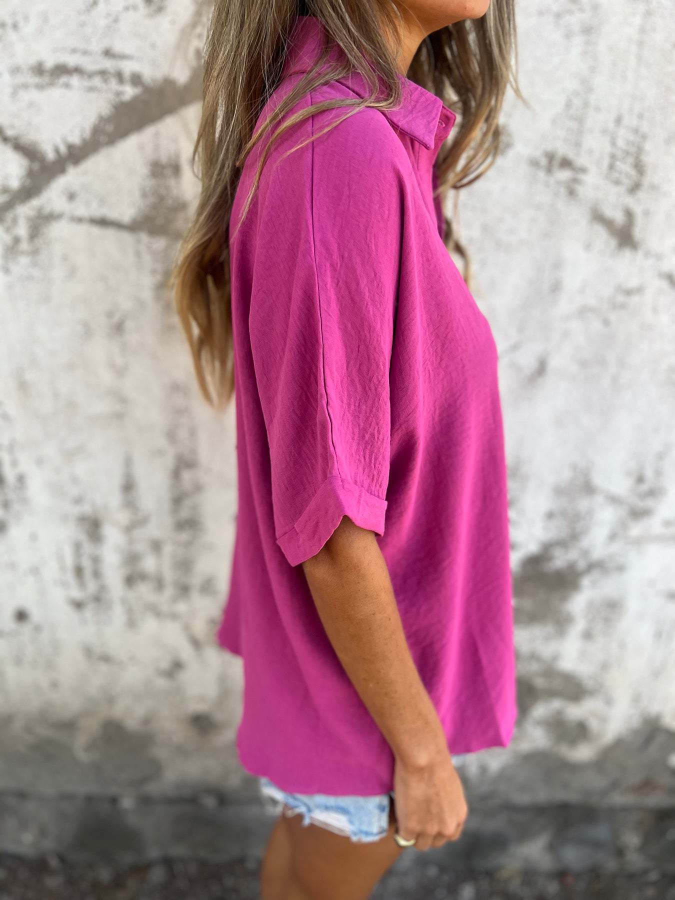Ramona | Women’s blouse in solid color, relaxed and loose fit