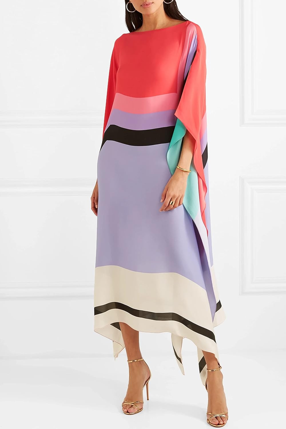 Iria | Elegant kaftan med geometrisk print