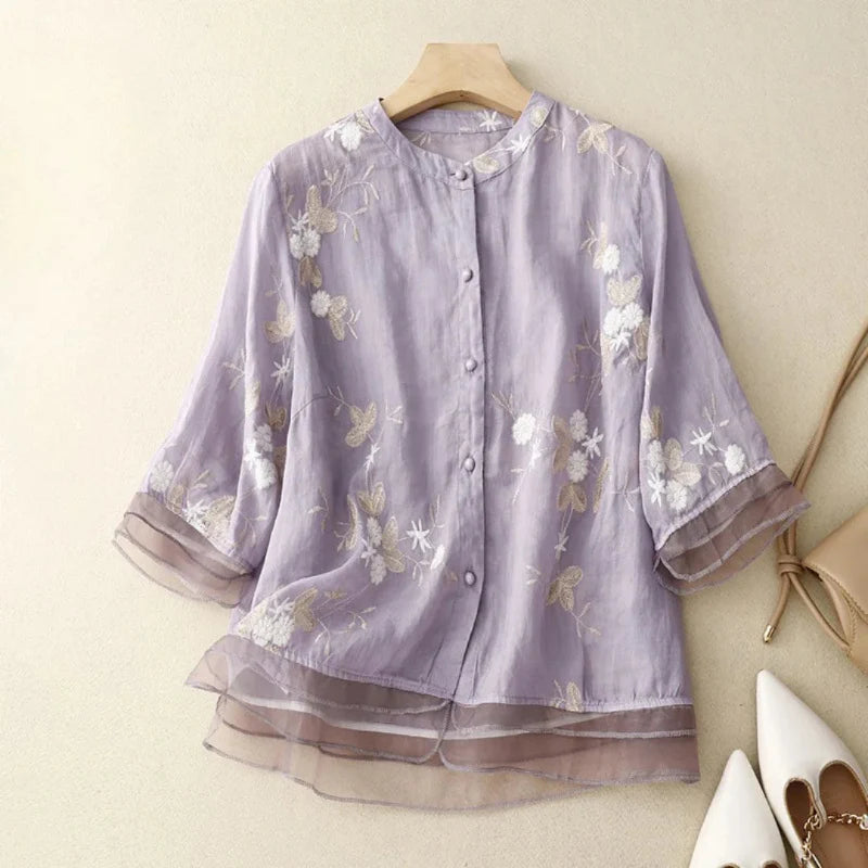 Imogen | Luxurious embroidered blouse