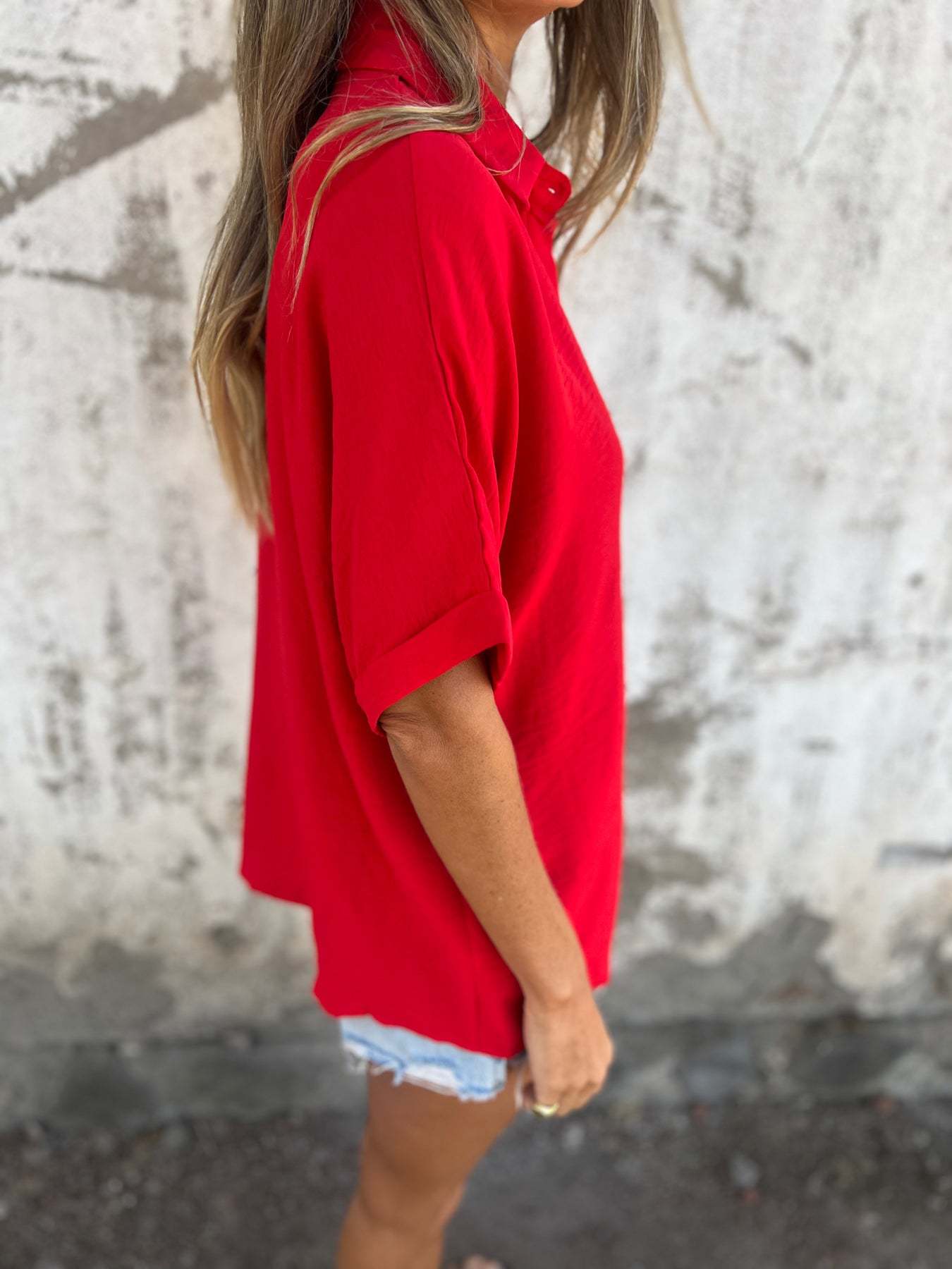 Ramona | Women’s blouse in solid color, relaxed and loose fit