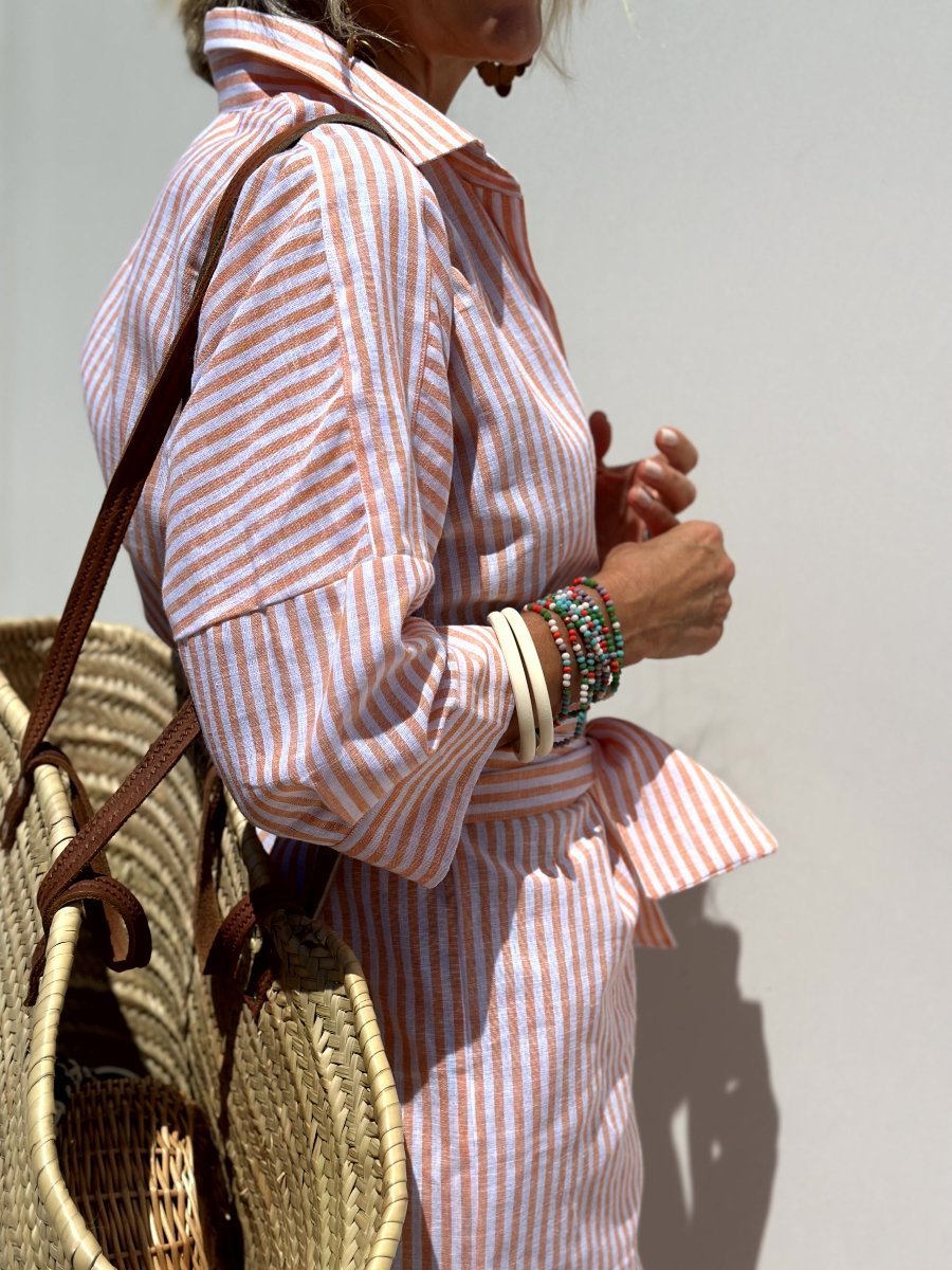 Olivia | Classic striped shirt dress