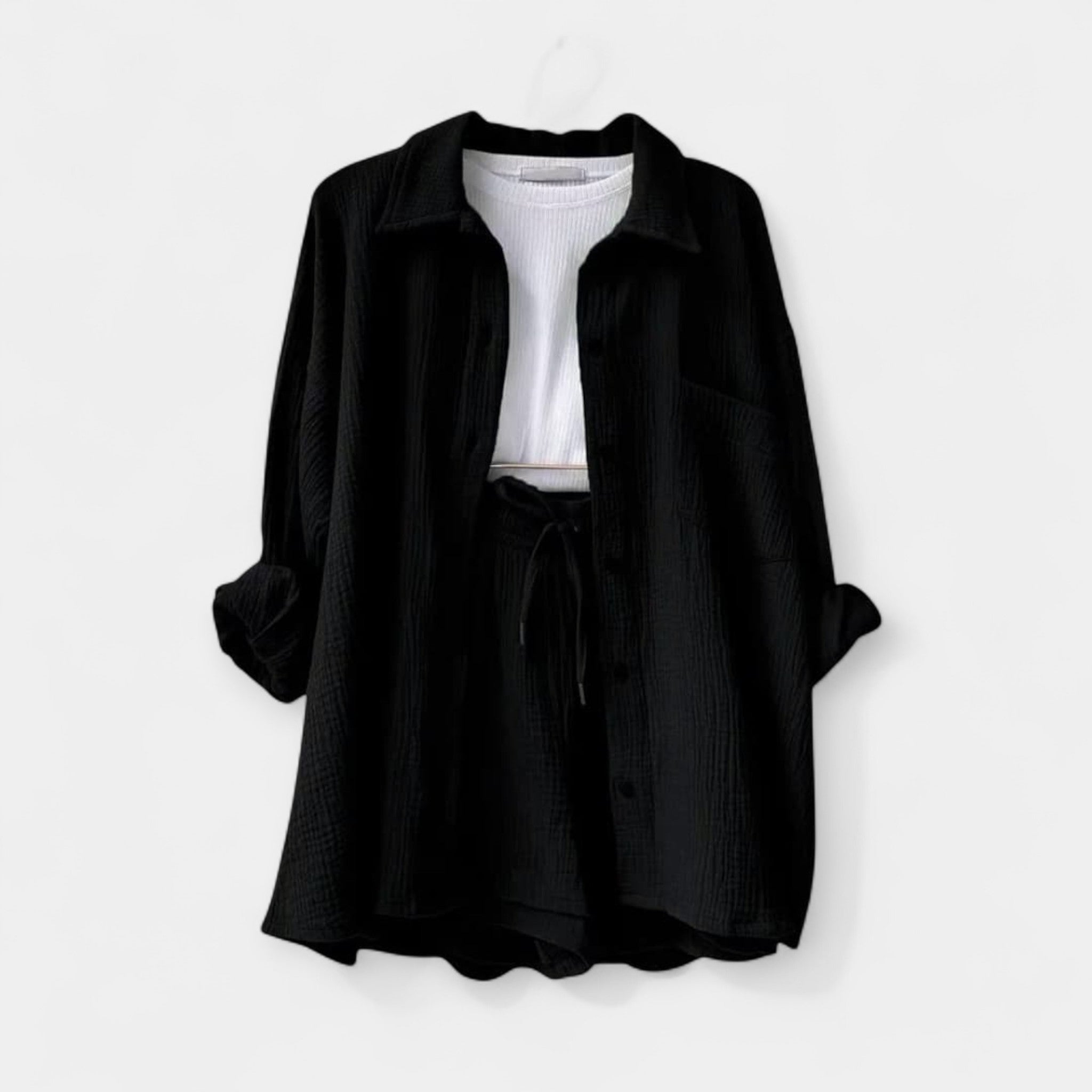 Dual Color Summer Outfit - Top and Shorts