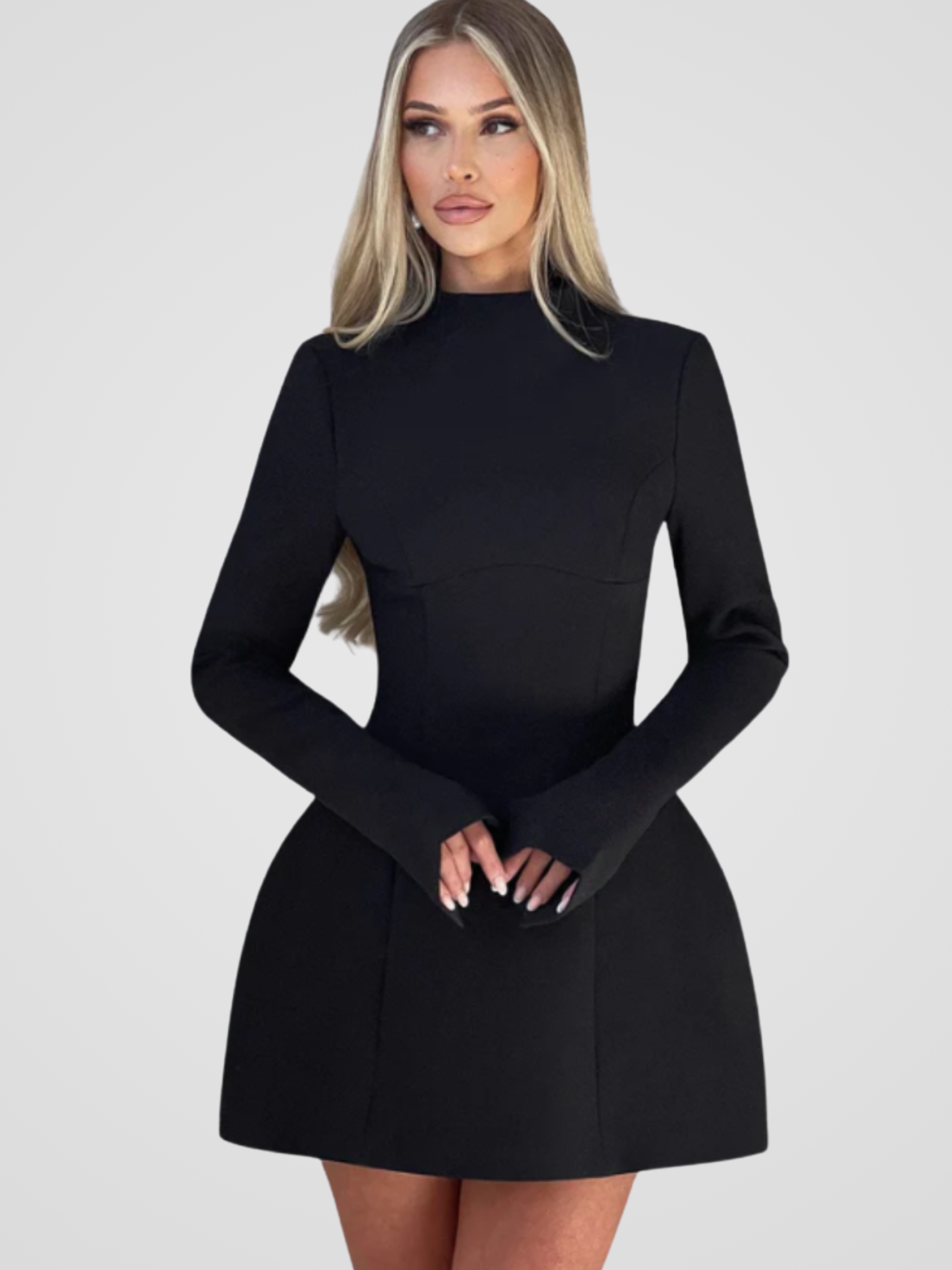 VICTORIA SCULPTED MINI DRESS