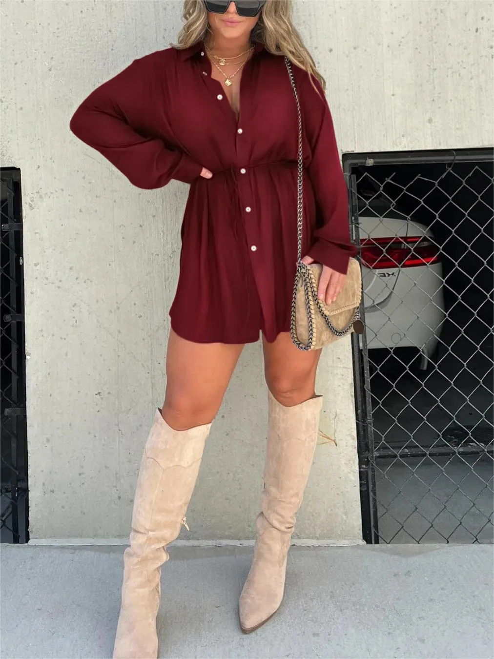 Birk | trendy romper-kjole i satin