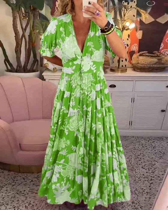 Clara | Luxury floral spring dress