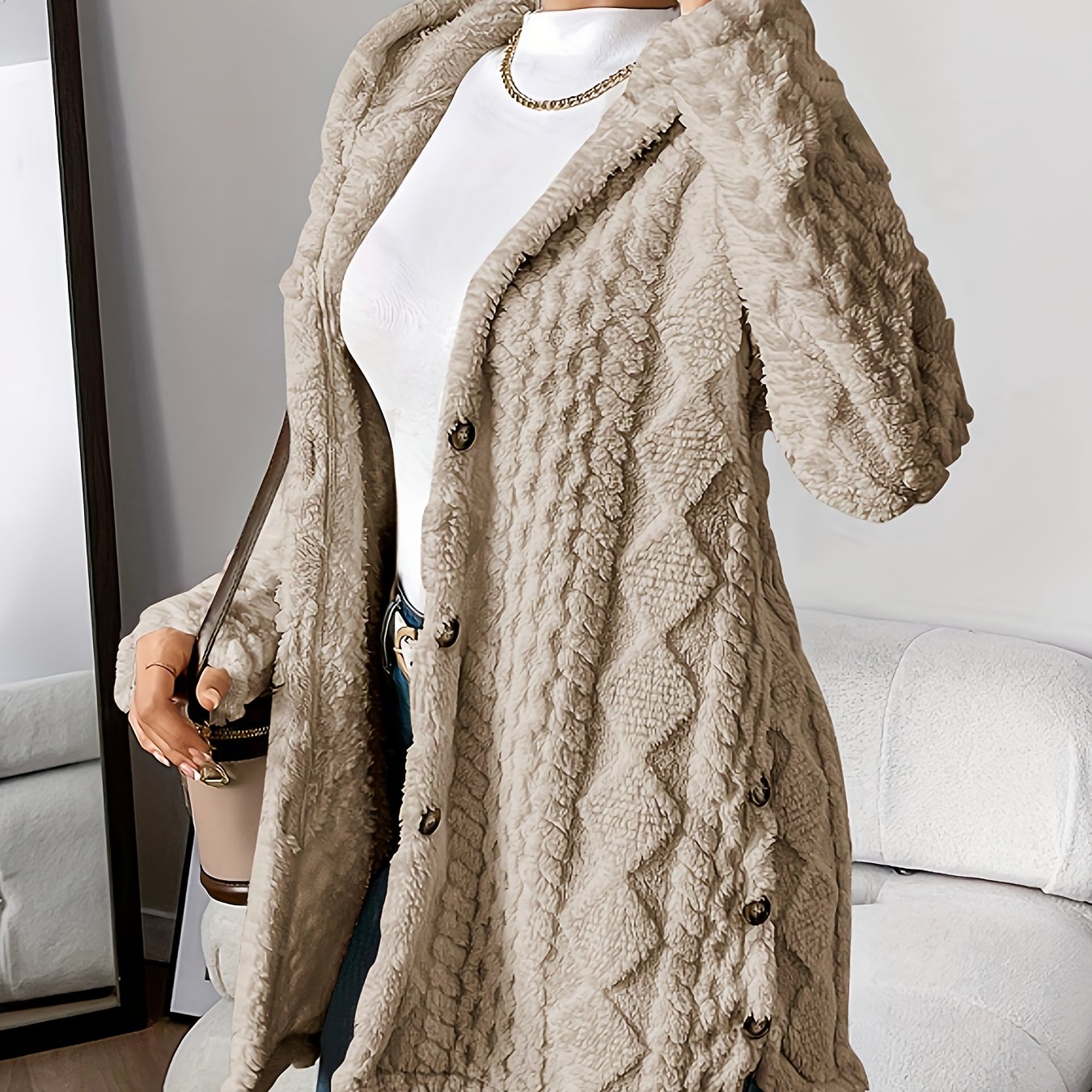 Kylie | Soft knit button coat